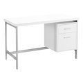 Monarch Specialties Computer Desk, Home Office, Laptop, Left, Right Set-up, Storage Drawers, 48"L, Work, Metal, White I 7149